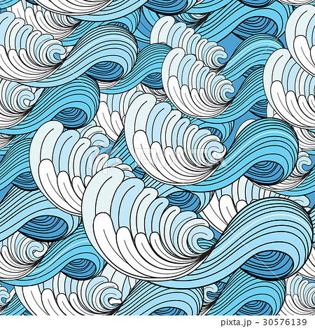 Sea Wave Patternのイラスト素材