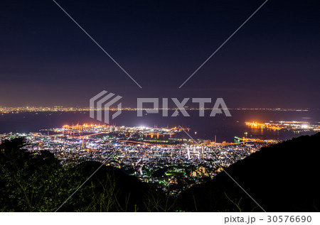 神戸の夜景 六甲山 鉢巻展望台 ※2017年4月撮影 30576690