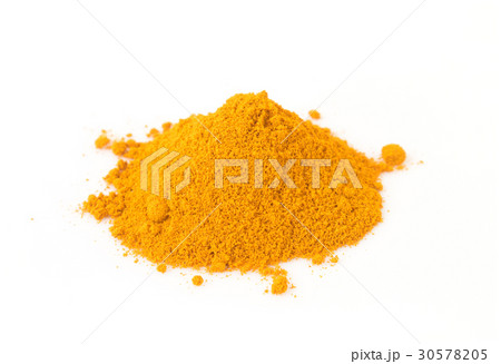 Turmeric power on white background 30578205