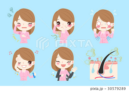 woman with body odor 30579289