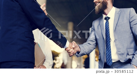 Men Women Business Agreement Hands Shake 30585112