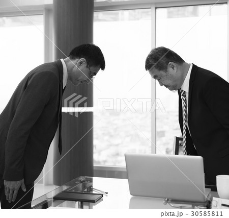 Business Partners Introductionary Handshake Bow Business Partners Introductionary Handshake Bow 30585811
