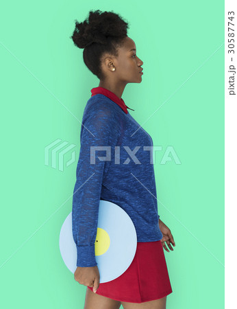 African Descent Female holding Illustration 30587743
