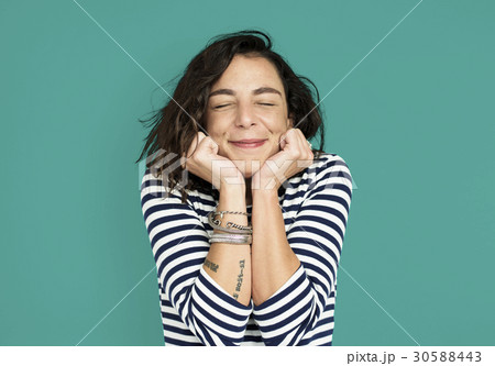 Caucasian White Girl Smiling Beautiful Caucasian White Girl Smiling Beautiful 30588443