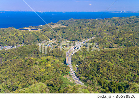 【千葉県】鋸山日本寺、山頂展望台からの眺め 【千葉県】鋸山日本寺、山頂展望台からの眺め 30588926
