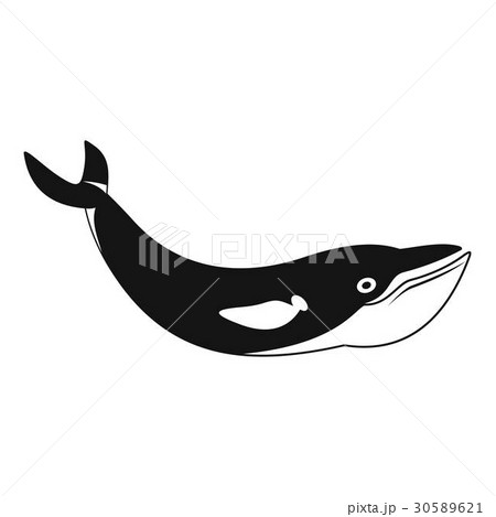 Whale icon, simple style 30589621