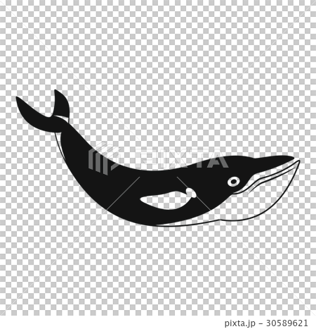 Whale icon, simple style 30589621