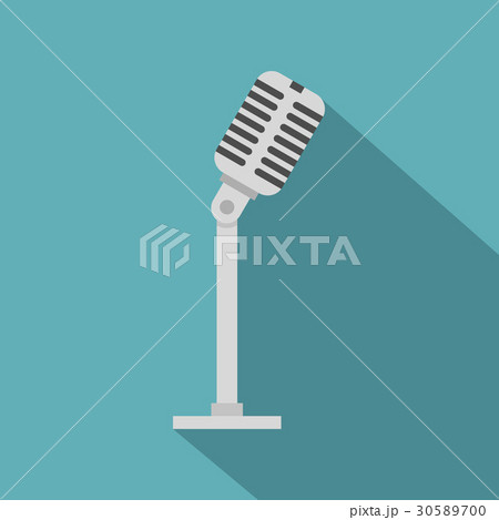 Microphone icon, flat style 30589700