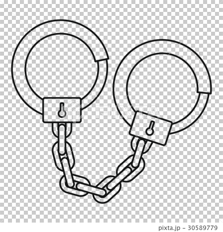 Handcuffs icon, outline style 30589779
