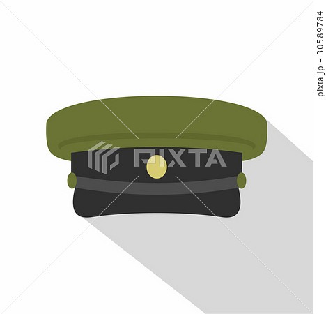Military hat icon, flat style Military hat icon, flat style 30589784