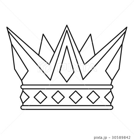 Cog crown icon, outline style 30589842
