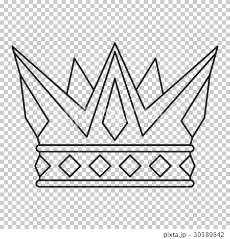 Cog crown icon, outline style 30589842