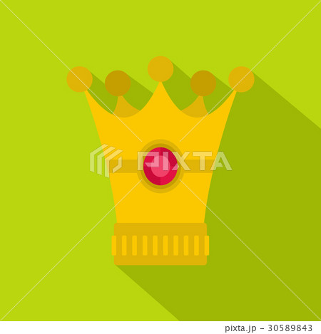 Medieval crown icon, flat style 30589843