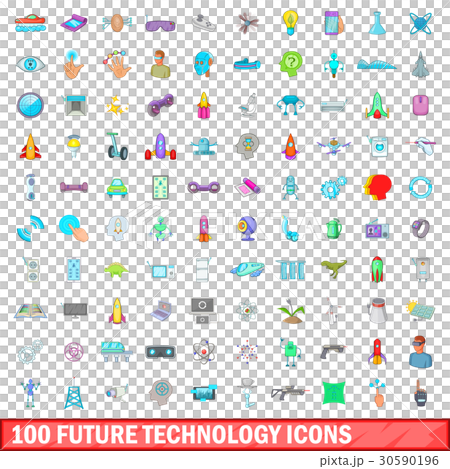 Future Technology Icons Set. Technology outline Stock Vector by