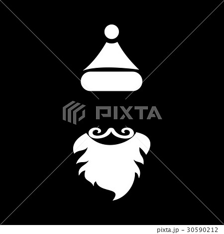 Santa claus face icon, simple style Santa claus face icon, simple style 30590212