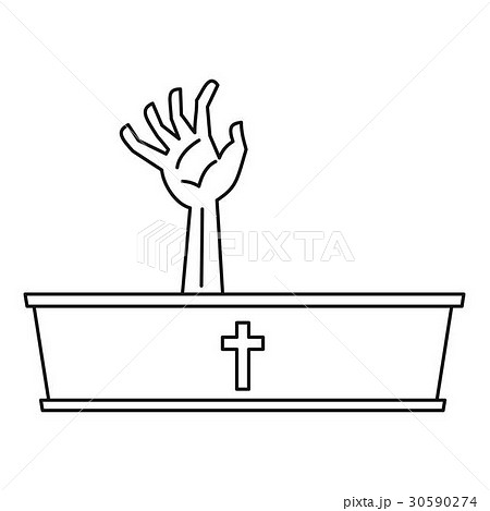 Dead man hand coming out of his grave icon Dead man hand coming out of his grave icon 30590274