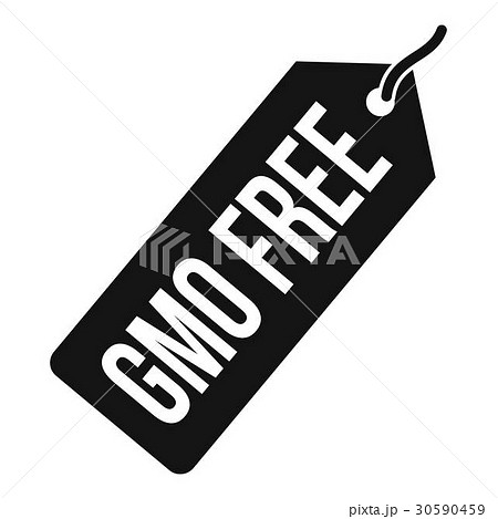 GMO free price tag i icon, simple style GMO free price tag i icon, simple style 30590459