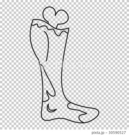 Dead man leg icon, outline style 30590527