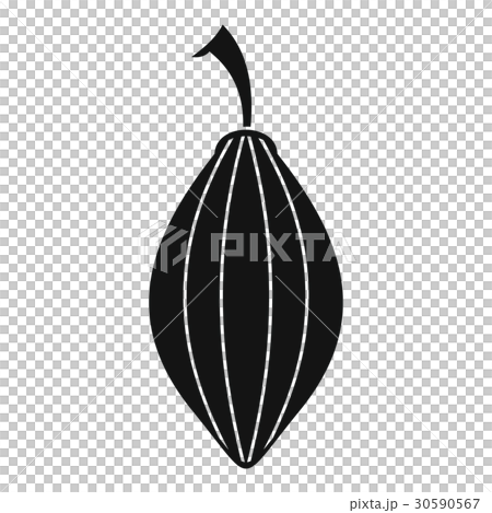 Black cardamom pod icon, simple style Black cardamom pod icon, simple style 30590567