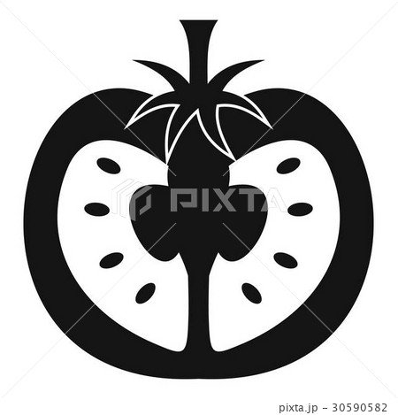 Half of tomato icon, simple style 30590582