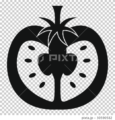 Half of tomato icon, simple style 30590582