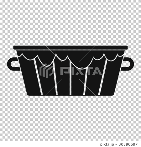 Wooden tub icon, simple style 30590697