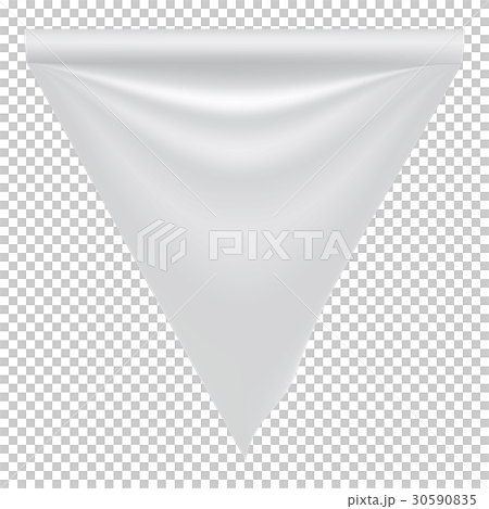 Fabric white blank flag mockup, realistic style Fabric white blank flag mockup, realistic style 30590835