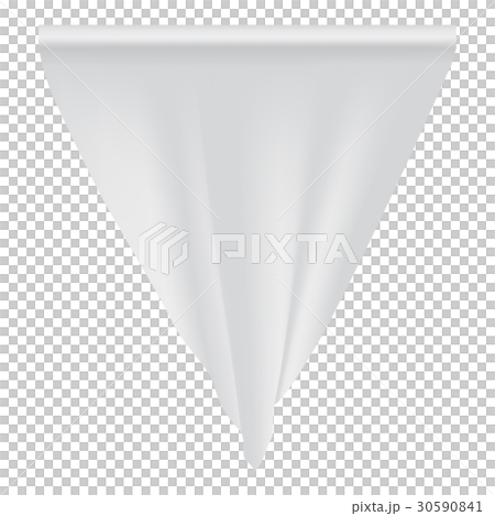 Empty white pennant mockup, realistic style Empty white pennant mockup, realistic style 30590841