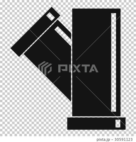 Tee fitting pipe icon, simple style 30591123
