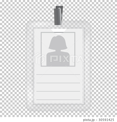 Name tag holder mockup, realistic style 30591425