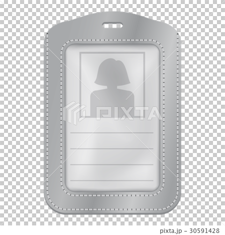 Identification plastic card mockup realistic style 30591428