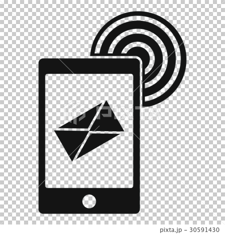 Mobile mail sign icon, simple style 30591430