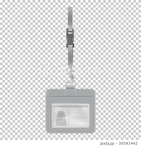 Blank badge with neckband mockup 30591442