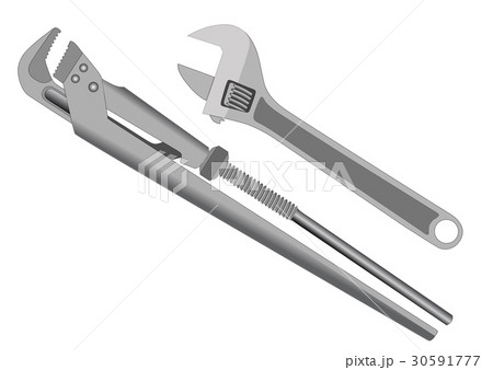 A pair of adjustable spanners 30591777