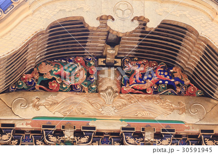 日光東照宮 陽明門の彫刻 麒麟の写真素材 [30591945] - PIXTA