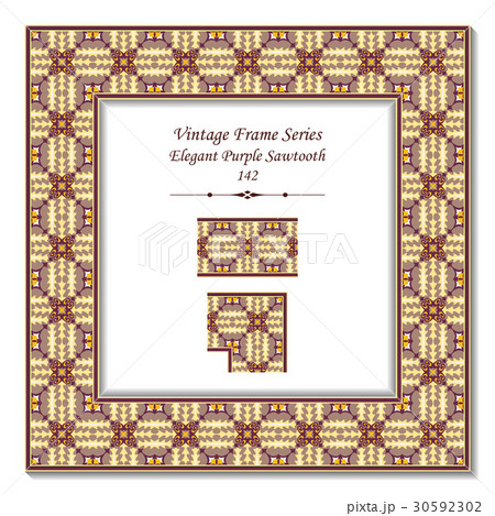 Vintage 3D frame Elegant Purple Sawtooth Cross Vintage 3D frame Elegant Purple Sawtooth Cross 30592302