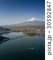 Mountain Fuji reflected in Kawaguchiko lake 30592847