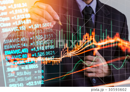 Stock market indicator and financial data view LED 30593602