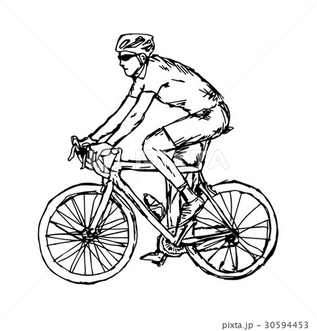 man with sunglasses cycling  30594453