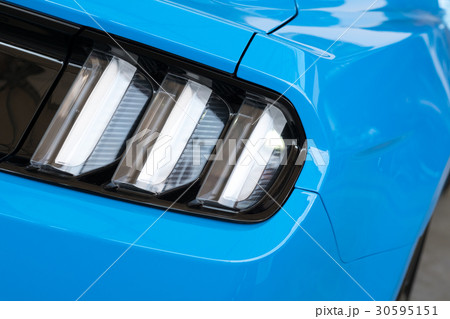 Sport car rear light closeup 30595151