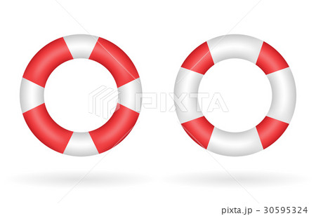 a real red white safety torus vector 30595324