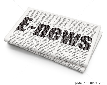 News concept: E-news on Newspaper background 30596739