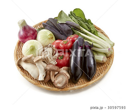 野菜集合 (影イキ、背景白飛ばし) 野菜集合 (影イキ、背景白飛ばし) 30597593