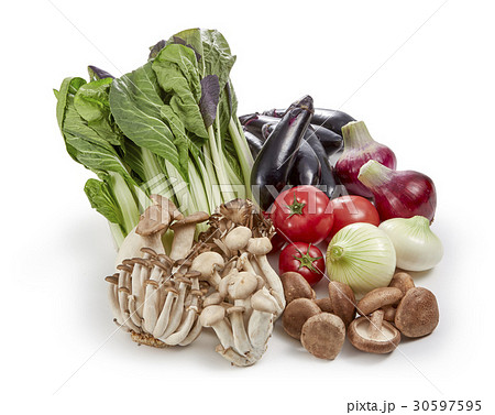 野菜集合　(影イキ、背景白飛ばし) 30597595