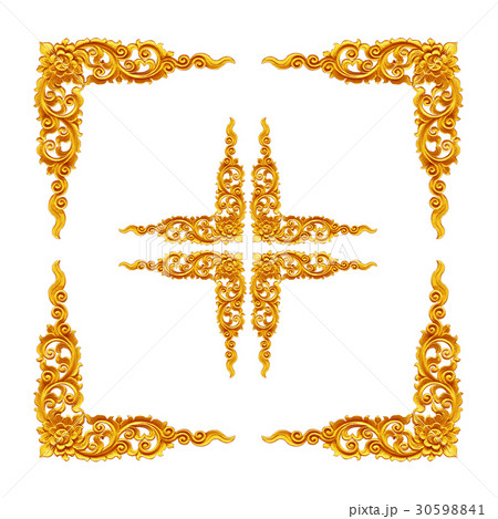 Pattern of wood frame carve flower on white Pattern of wood frame carve flower on white 30598841