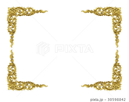 Pattern of wood frame carve flower on white Pattern of wood frame carve flower on white 30598842
