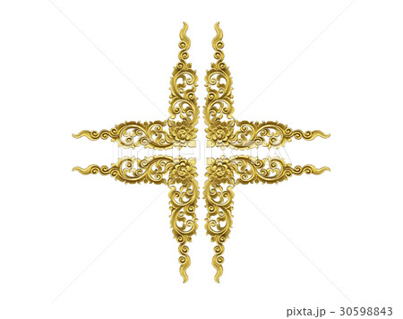 Pattern of wood frame carve flower on white Pattern of wood frame carve flower on white 30598843