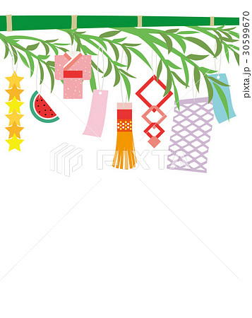 Tanabata Bamboo Frame Stock Illustration
