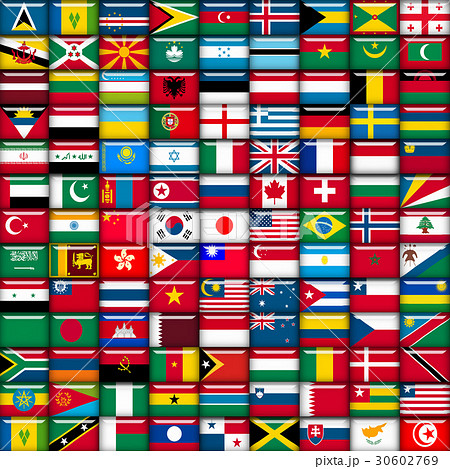 グローバルイメージ 世界の国旗のイラスト素材
