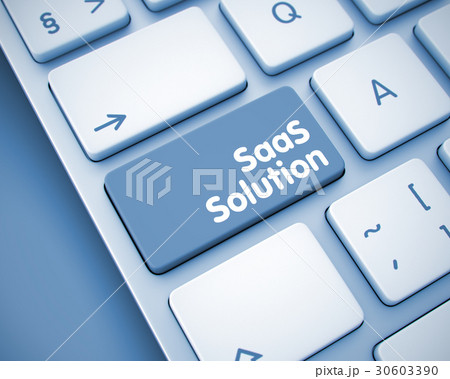 SaaS Solution - Inscription on the Keyboard Butto SaaS Solution - Inscription on the Keyboard Butto 30603390
